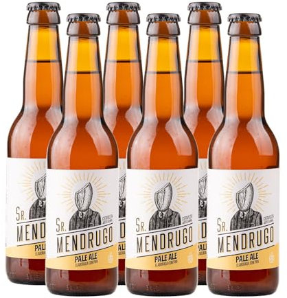 Pack Cerveza Artesana Sin Desperdicio Sr. Mendrugo 100% Natural - 6 Cervezas Artesanales Pale Ale 33cl elaboradas con pan - Sabor Único Suave y Original - Ideal para Regalo