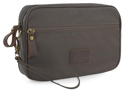 Lois - Umhängetasche Herren - Moderne Herren Handtaschen und Lederhandgelenktasche Herren - Stilvolle Herren Clutch, Braun
