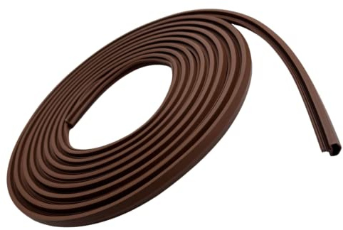 5 m Zimmertürdichtung BRAUN: 12mm Falzbreite / 2,8mm Nutbreite/Höhe 6mm / Ideal für: Haus und Zimmertüren
