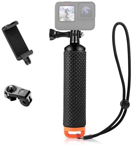 ShipeeKin Impugnatura galleggiante Action Cam sott'acqua monopiede Floating Hand Grip bastone immersione con adattatore a vite per telefoni cellulari, tutte le fotocamere Gopro, osmo Action, Insta 360