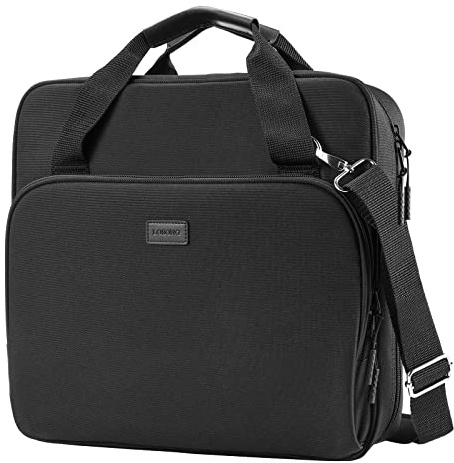 Losong Ordner mit 3 Ringen, Reißverschluss, D-Ring, Ordner mit Riemen, 800 Blatt Kapazität und mehreren Taschen, Schul- und Büroordner, kompatibel mit 33 cm MacBook (Patentdesign, schwarz), 10,2 cm (4