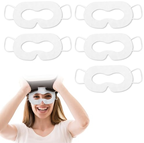 100 máscaras protectoras contra el sudor de realidad virtual, banda de sudor transpirable, máscara de ojos VR compatible con Oculus Meta Quest 3 VR máscara de ojos para Quest 2 Apple Vision
