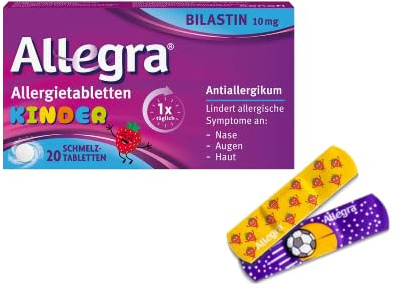 ALLEGRA Allergietabletten Kinder 10 mg Schmelztabletten 20 St + Kinderpflaster Set