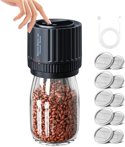 X3 Electric Mason Jar Vacuum Sealer Portable HD Lcd Countdown Sealer Glass Sealer Kit for Wide and Regular Mouth Canning Jar Lids with Bottle Opener and Regular Mouth Converter