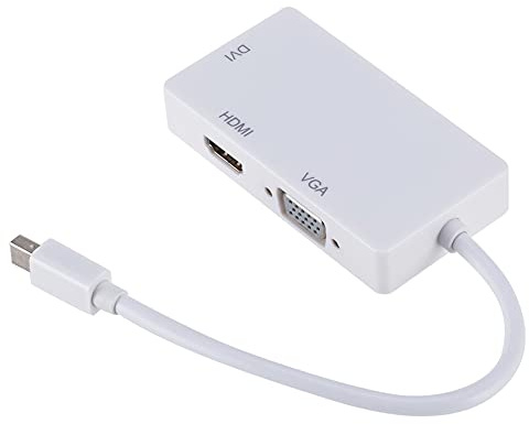 Adaptateur Mini DisplayPort portable, 3 en 1 Mini DP vers VGA + HDMI + DVI pour Mac Book Pro