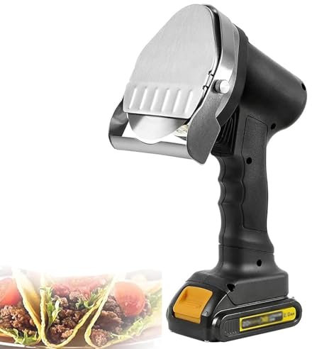 HKFGSHOP Couteau À Kebab Électrique sans Fil, Couteau Gyroscopique Portatif en Acier Inoxydable, Trancheuse À Viande, Épaisseur Réglable 0 À 8 Mm, pour Rôtisserie