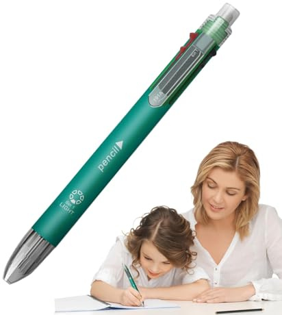 Zunishaone Multifunktions-Kugelschreiber | 6-in-1-Stift mit Bleistift – Einziehbarer Kugelschreiber, rutschfester Griff, ideal für Schule, Büro & Alltag, vielseitiger Stift für Skizzen & Schreiben