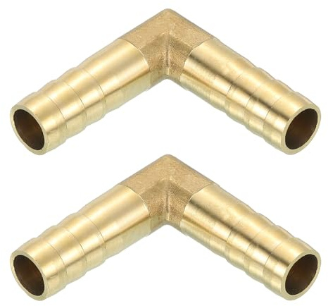 QUARKZMAN 10mm Schlauchverbinder Messing Doppelnippel Kupplung, 2 Stück Schlauchverbinder Benzinschlauch Schlaucharmaturen Gartenschlauch zum Verbinden von Kraftstoffschläuchen