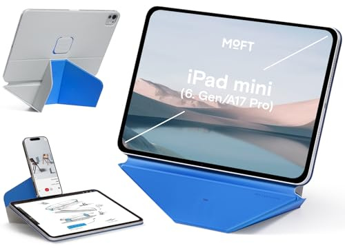 MOFT Dynamic Folio Hülle für iPad mini 2021 (6.Gen) & iPad mini 2024 (A17 Pro), Schlanke Magnetische Tablet Hülle mit Ständer und über 20 Betrachtungswinkeln, Auto Wake/Sleep-Funktion - Cement