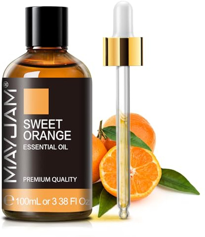 MAYJAM Aceite Esencial de Naranja Dulce para Difusor 100ML | Aceite de Naranja Dulce Humidificador, Bricolaje, Hogar, Accesorios