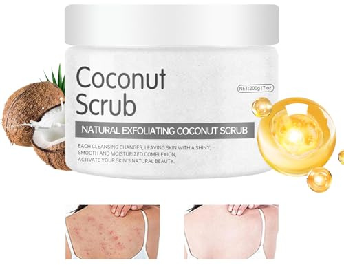 Gommage corporel | 200 g Exfoliant au sel naturel, Scrub pour aisselles | Pour peaux mortes, beauté et brillance, utilisation quotidienne sous la douche, spa pour mains, pieds, bikini, dos et