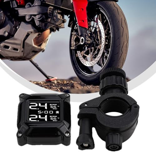 EpheyFIF M7 Sistema di Monitoraggio della Pressione Dei Pneumatici Display Colorato Wireless TPMS Moto Carica Solare Sensore di Allarme Temperatura Pneumatici