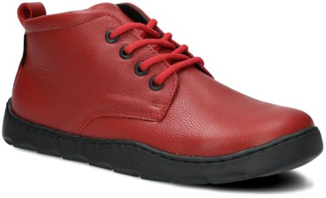 NAGABA 631 - Orthopädische Weit Stiefeletten Damen - Barefoot Inspiriert für Frauen – Boots Damen – Echtleder, Flache Schuhe, Lederschuhe mit Leder-Einlegesohle - Breite oder Hallux-Füße – Knöchelhoch