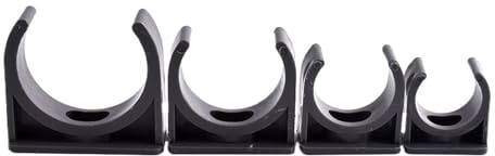 PVC Water Pipe Clamps Clips, PVC Pipe Clamp Fittings for Garden Irrigation Fish Tank Inner Dia 20-40mm Pack of 2-20 Pcs(Inner Dia 25mm,2pcs)