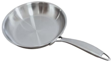 QOKLIYUI Sartén para bistec, sartén para huevos, versátil y práctica, ideal para cocinar en hoteles, filetes fritos y ollas para bistec, a prueba de óxido, Plata, S