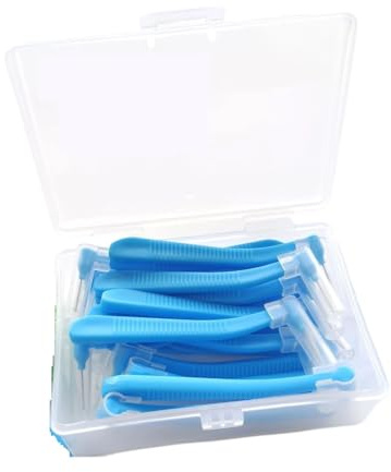 Interdentalborstar och tandtrådspinnar, Interdentalborste Flerfärgad 0,6-1,2mm L Form 20st(Blue 0.8mm)