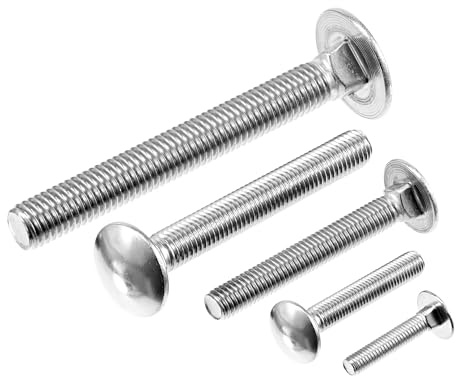 NORMREICH - 50 Stück Flachrundschrauben Schlossschrauben Flachrundkopfschrauben M6x45 Edelstahl A2 (V2A) DIN 603 / ISO 8677 Flachrundkopf Schrauben, rostfrei, nichtrostend, INOX, Niro, korrosi...
