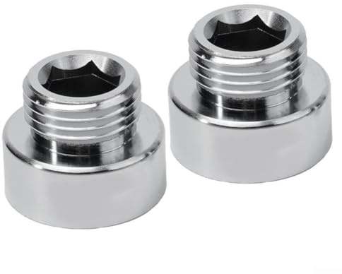 ComfyHarbor Shower Hose Adaptor 3/4 Female To 1/2 Male, Chrome Plated Brass Reducer For Fixed Head And Handheld Showers, For Connector For Bathroom Mixer(2pc)