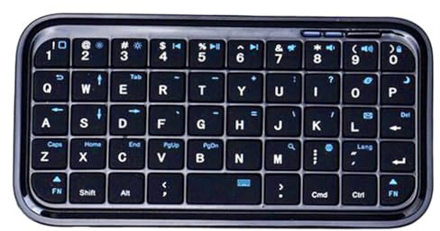 XUMIUZIY Tastiera Bluetooth, Piccola Tastiera Cablata a Doppia modalità, da Viaggio Compatta Portatile Ricaricabile da 300 MAh per Telefono Tablet Portatile (Nero retroilluminato)