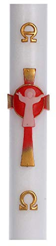 Holyart Osterkerze auferstandenen Christus rot 8x120cm
