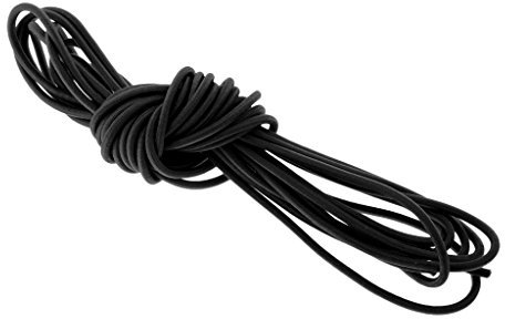 Sharplace Expanderseil 2mm Gummiseil Planenseil Spannseil Elastische Abspannseile Seil (Schwarz/Weiß), Schwarz-Weiss, 5m Schwarz