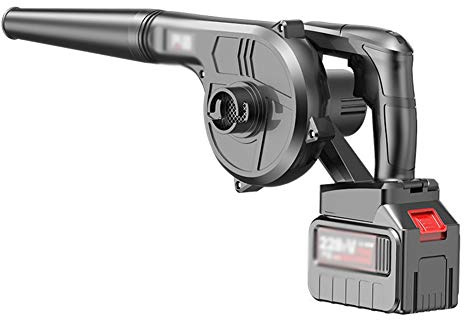 CYY Nero 2 in 1 Spazzatrice e Aspirapolvere Elettrica,Soffiatore A Batteria per Soffiare Foglie Rimuovere Polvere,con 21V 4.48Ah Ioni di Litio e Caricabatterie