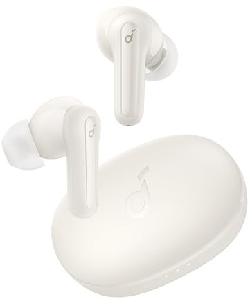 soundcore by Anker P2 Mini True-Wireless Earbuds In-Ear Kopfhörer, 10mm Audiotreiber, intensiver Bass, EQ, Bluetooth 5.2, 32 Std Akku, Aufladen mit USB-C, minimalistisches Design(Champagnerweiß)
