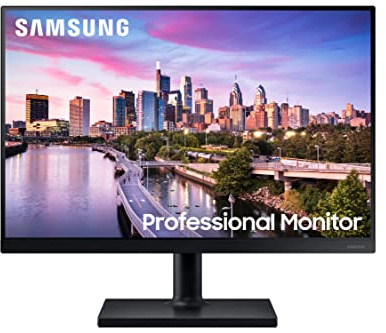 SAMSUNG FT45 Series 24-Inch WUXGA 1920 x 1200 Computer Monitor, 75Hz, IPS Panel, HDMI, DisplayPort, DVI, USB Hub, Built-in Speakers, Height Adjustable Stand, 3 Yr WRNTY (LF24T454GYNXZA),Black