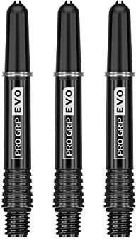 Target Darts Schwarz Pro Grip Evo Aluminium Dartschäfte Kurz