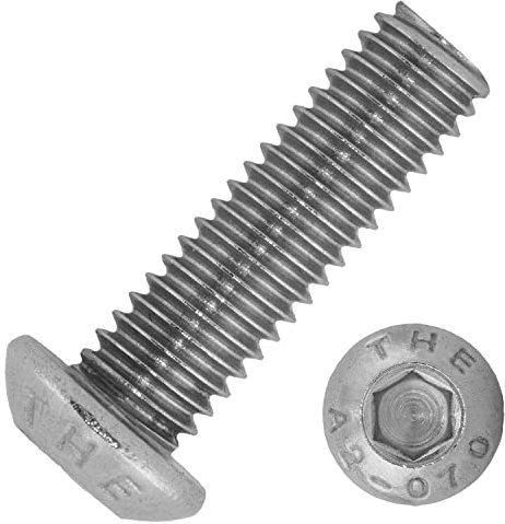 Techtanium Linsenkopfschrauben M5 x 5/5 mm mit Innensechskant aus Edelstahl A2 (5 Stück) | Versch. Größen & Verpackungseinheiten verfügbar | Halbrundkopfschrauben | Linsenschrauben | ISO 7380