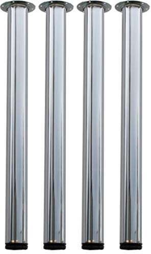 durante® Tischbeine 4er Set Chrom Glanz Höhe 870 mm E44