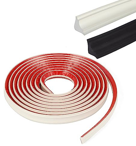 Plinthes de plafond autocollantes blanches de 5 m - 5 m x 3,6 cm x 2,6 cm - Pour transitions murales - 5 m x 3,6 cm x 2,6 cm