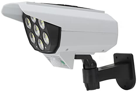 Luz de monitor de cámara falsa, lámpara de cámara de seguridad de simulación solar LED para exteriores para granja
