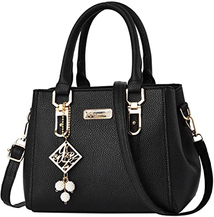 Sac messager en cuir décontracté de grande capacité, sac à main tendance pour femme, sacs à bandoulière pour femme, Noir , Taille unique