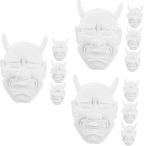 ibasenice 12stücke Unbemalte Masken Für Junge Mädchen Kreative Bastelmasken Für Halloween Karneval Und Cosplay Leicht Zu Gestalten Und Personalisieren Für Partys Und Schulprojekte
