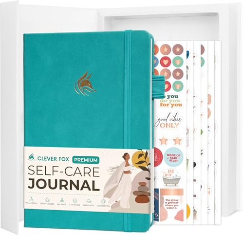 CF Self Care Journal Premium (turkos, A5 (14,5 x 21 cm)