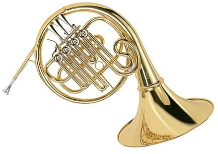 4 Tasten, Einzelne Bb-Taste Goldenes Waldhorn Klar Lackiertes Messing-Blasinstrument