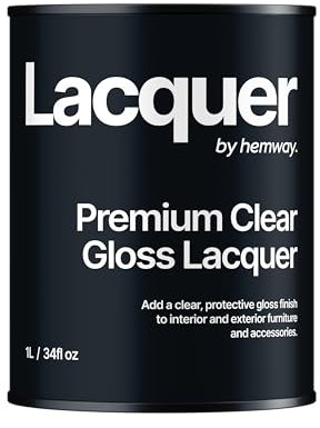 Clear Gloss Lacquer 1L | Multi-Surface Sealer to Varnish Wood & Furniture, Interior & Exterior | Waterproof, Weatherproof, Fast-Drying Clear Varnish | Protective Durable Gloss Finish Top Coat