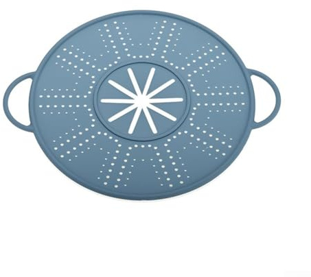 Tapón de derrames Cubierta de tapa de silicona, Herramienta de cocina multifuncional, Protección contra desbordamiento, Tapa de olla de tapón de derrames para sartenes y ollas Hervir (azul)