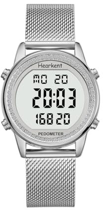 Reloj con podómetro para Caminar, rastreador de Pasos para Mujer con Contador de calorías, Reloj Deportivo Digital Resistente al Agua hasta 30 m, sin Necesidad de Cargar ni de Usar una aplicación