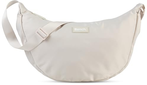 Bench Nova Girls Damen Crossbody Moon Bag Moon Umhängetasche Handtasche Schultertasche Crossbody-Tasche, natur/beige, 39 x 25 x 10 cm