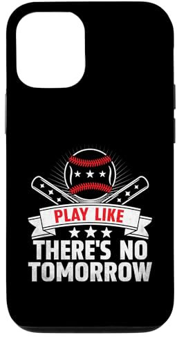 Coque pour iPhone 12/12 Pro Jouez comme il n'y a pas de tomorrow Catcher Pitcher Softball