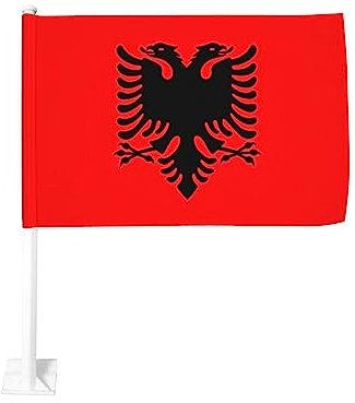 Bandiera Da Giardino Flag Of Albania Resistente Al Sole Bandiera Verticale Colori Vivaci Bandiera Da Cortile Per Feste Celebrazioni Festival 90X152CM