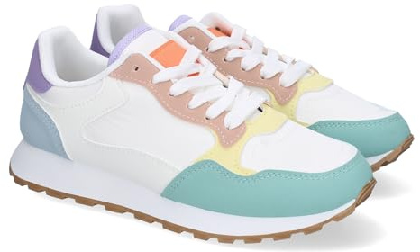 90237 Zapatillas Deportivas Casual de Mujer, Diseno Moderno, Ideales para el Dia a Dia, Comodas, Combinar con Cualquier Estilo con Cierre de Cordoneras. Multi Talla 39