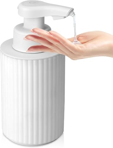 Phneems tvåldispenser automatisk elektrisk automatisk tvåldispenser med sensor No Touch-sensor automatisk tvåldispenser för badrum, kök, kontor, USB vit