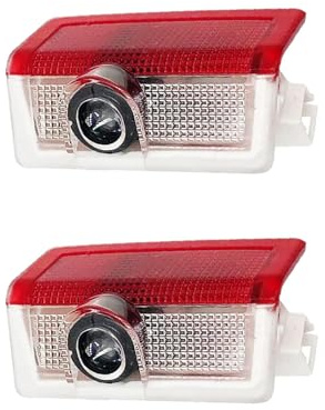 Krewua Set di 4 luci a LED di proiezione con HD-Ghost Shadow luci di benvenuto per porte A/B/C/E/M/ML/GLA/GLC/GLE/GLS classe Plug-and-Play