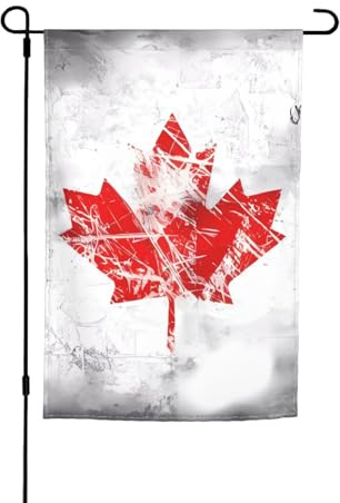 Bandiera del Canada retrò con stampa da giardino, 30,5 x 45,7 cm, bandiera stagionale su entrambi i lati, per cortile, portico, decorazione per le vacanze