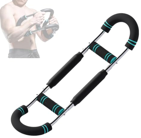 Saker Twister Armtrainer - Verstellbarer Unterarmtrainer & Boxen Unterarmtrainer für Männer, Brusttrainer für Muskelaufbau, Tragbare Power Twister Bar mit 3 Widerstandsstufen