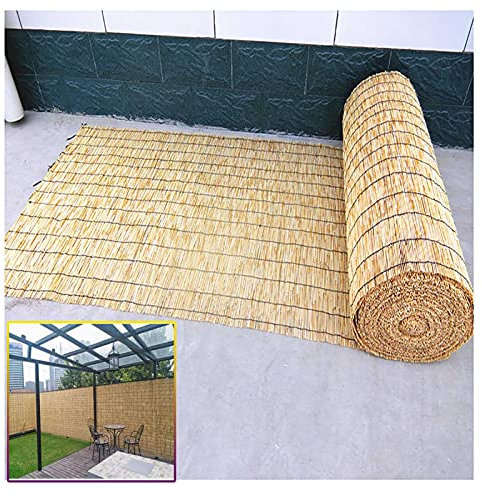 Brise-vue en bambou naturel pour jardin, haie de jardin, installation facile pour balcon, jardin, terrasse, extérieur, 90 à 130 cm, options de hauteur