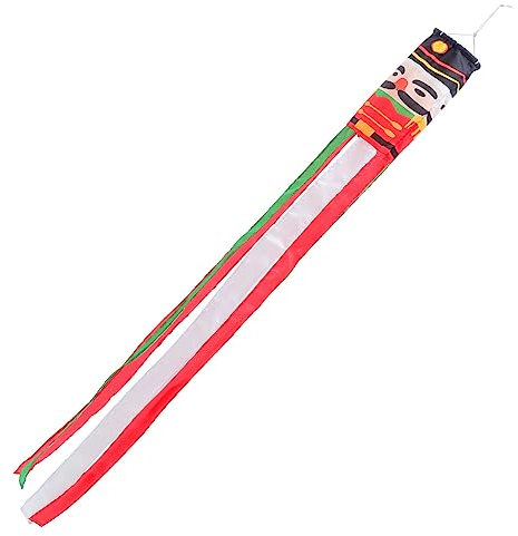 UPKOCH Nussknacker Windsack Outdoor Garten Dekoration Hängen Weihnachten Windrichtungsflagge Weihnachtsbedarf Ornament Windsack Für Draußen